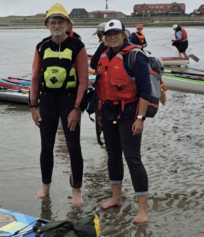 SUP Paddler auf der Nordsee